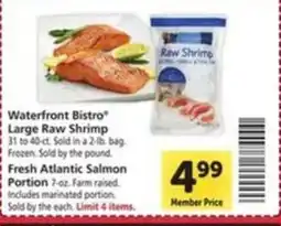 Vons Waterfront Bistro large raw shrimp offer