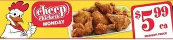 Vons Cheep chicken Monday offer