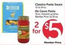 Vons De Cecco Pasta Sauce offer