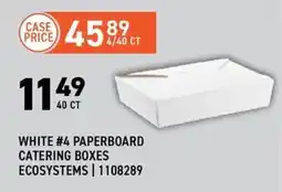 US Foods Chef's Store Ecosystems white #4 paperboard catering boxes offer