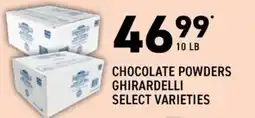 US Foods Chef's Store Ghirardelli chocolate powders offer