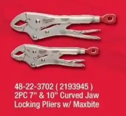 Fastenal 2pc 7" & 10" Curved Jaw Locking Pliers w/ Maxbite offer