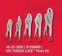 Fastenal 5pc torque lock pliers kit offer