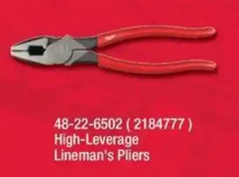 High-leverage Lineman's Pliers