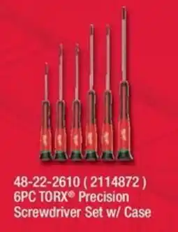 Fastenal 6pc torx precision screwdriver set w/ case offer
