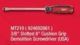 Fastenal Milescraft 3/8" Slotted 8" Cushion Grip Demolition Screwdriver offer