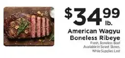 ShopRite American Wagyu Boneless Ribeye offer