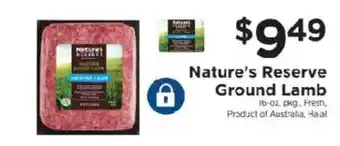 ShopRite Nature's Reserve Ground Lamb offer