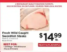 ShopRite Fresh Wild Caught Swordfish Steaks offer