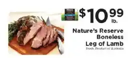 ShopRite Nature's Reserve Boneless Leg of Lamb offer