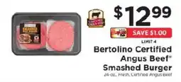 ShopRite Bertolino Certified Angus Beef Smashed Burger offer