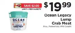 ShopRite Ocean Legacy Lump Crab Meat offer