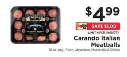 ShopRite Carando Italian Meatballs offer