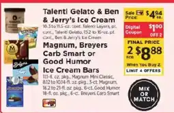 ShopRite Talenti Gelato & Ben & Jerry's Ice Cream offer