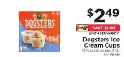 ShopRite Dogsters ice cream cups offer