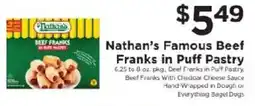 ShopRite Nathan's Famous Beef Franks in Puff Pastry offer