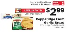 ShopRite Pepperidge Farm Garlic Bread offer