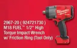 Fastenal Milwaukee M18 FUEL 1/2" High Torque Impact Wrench offer