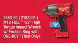 Fastenal Milwaukee M18 FUEL 1/2" High Torque Impact Wrench offer