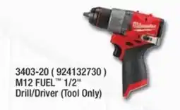 Fastenal Milwaukee M12 FUEL 1/2" Drill/Driver offer
