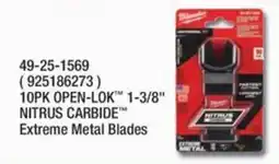 Fastenal Milwaukee open-lok 1-3/8" nitrus carbide extreme metal blades offer