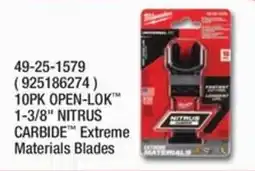 Fastenal Milwaukee 10pk open-lok nitrus carbide extreme materials blades offer