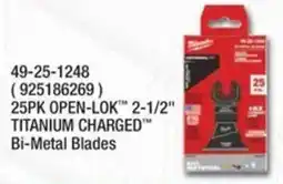 Fastenal Milwaukee open-lok 2-1/2" titanium charged bi-metal blades offer