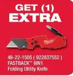 Fastenal Fastback 6in1 Folding Utility Knife offer