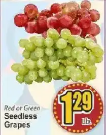 Key Food Red or Green Seedless Grapes offer