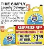 Key Food Tide Simply Laundry Detergent offer