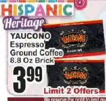 Key Food Yaucono Espresso Ground Coffee offer
