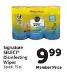 Vons Signature Select Disinfecting Wipes offer