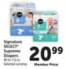 Vons Signature Select Supreme Diapers offer