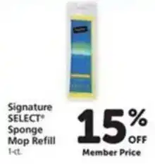 Vons Signature Select sponge mop refill offer