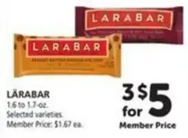 Vons Larabar offer