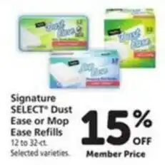 Vons Signature Select Dust Ease or Mop Ease Refills offer