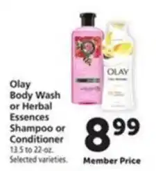 Vons Olay Body Wash or Herbal Essences Shampoo or Conditioner offer