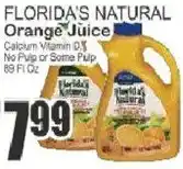 Key Food Florida's Natural Orange Juice offer