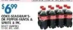 Associated Coke-Seagram's Dr Pepper-Fanta & Sprite 8 Pk offer