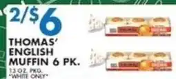 Associated Thomas' english muffin 6 pk. offer