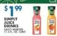 Associated Simply Juice Drinks offer