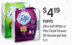 Commissary Puffs Ultra Soft White or Plus Facial Tissues offer