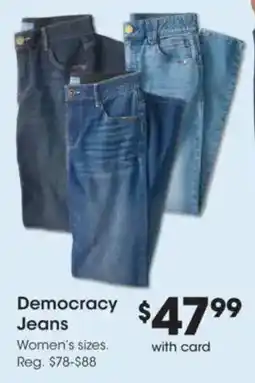 Fred Meyer Democracy Jeans offer