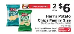 ShopRite Herr's Potato Chips Family Size offer