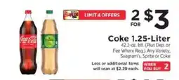 ShopRite Coke 1.25-Liter offer