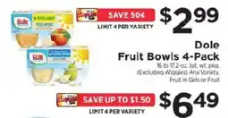 ShopRite Dole Fruit Bowls offer