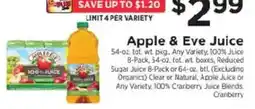ShopRite Apple & Eve Juice offer