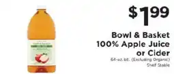 ShopRite Bowl & Basket 100% Apple Juice or Cider offer