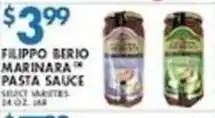 Associated Filippo Berio marinara or pasta sauce offer
