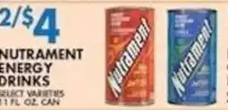 Associated Nutrament energy drinks offer
